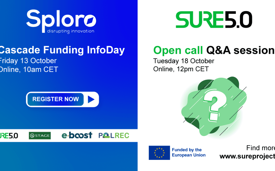 SURE5.0 Project Announces Informative Q&A Session and InfoDay for SMEs Interested in Acceleration Programme 2